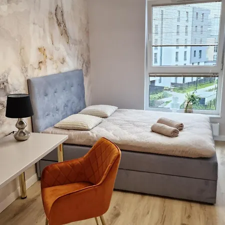 Апартаменты 77 Flou Przystan Letnica, Parking & 800m Plaza Гданьск