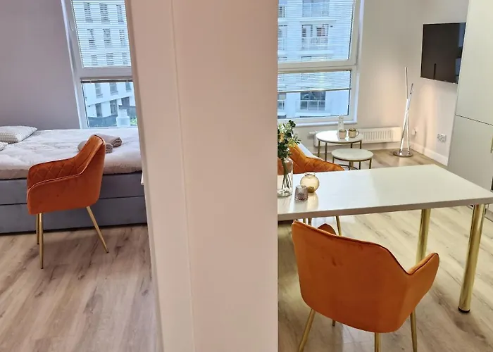 Apartmán 77 Flou Przystan Letnica, Parking & 800m Plaza Gdaňsk